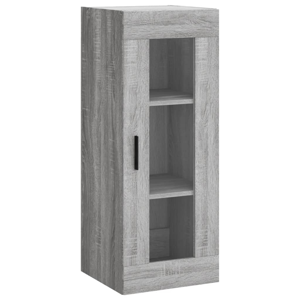 vidaXL Buffet haut Sonoma gris 34,5x34x180 cm Bois d'ingénierie