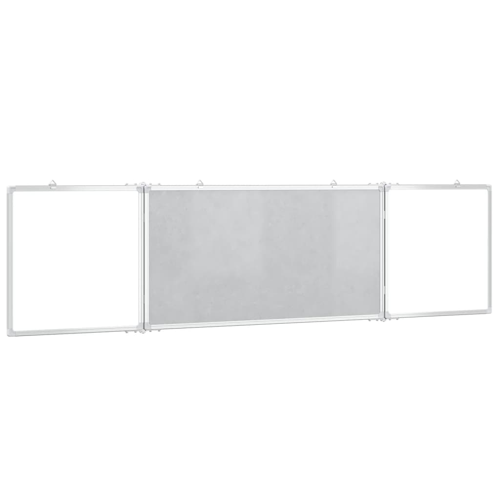 vidaXL Tableau blanc magnétique pliable 160x40x1,7 cm aluminium