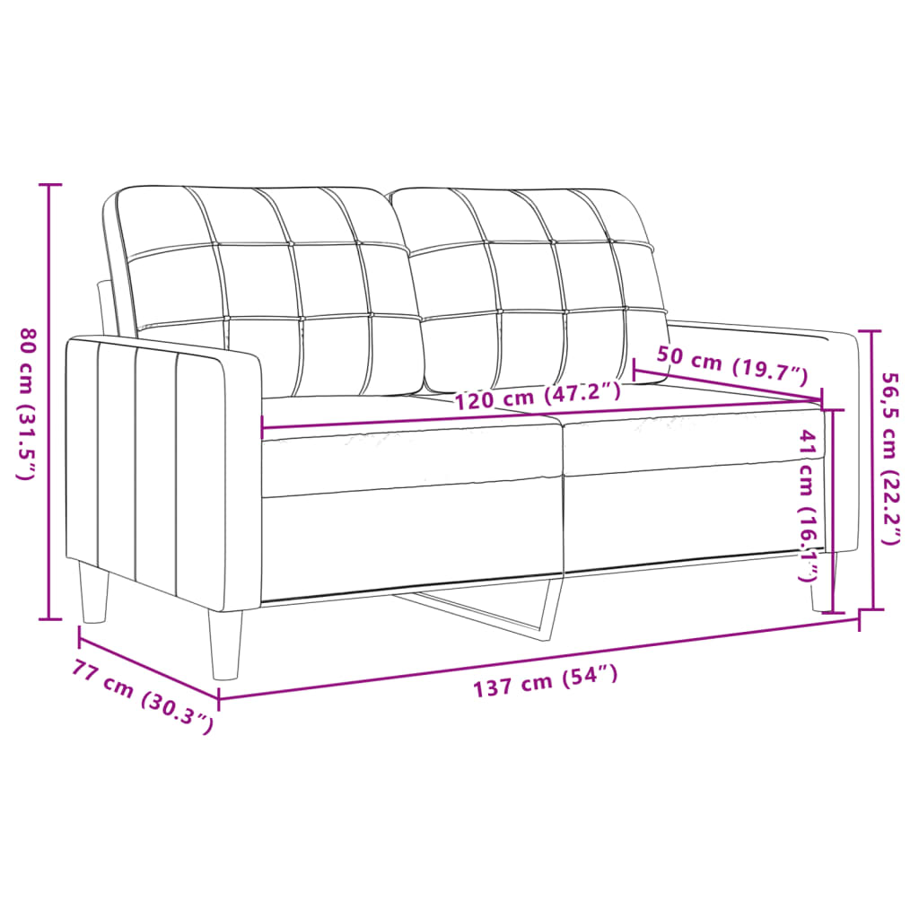 vidaXL Ensemble de canapés 2 pcs avec coussins et traversins velours