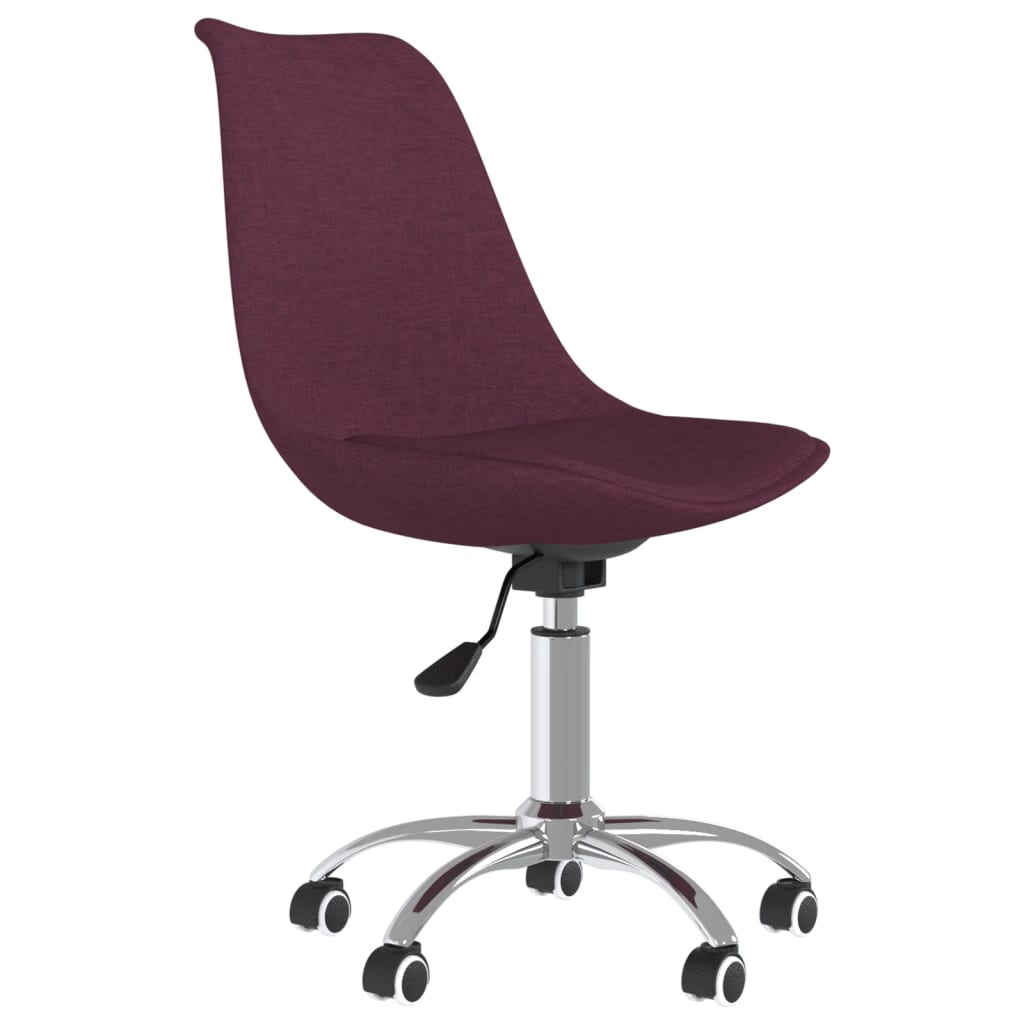 vidaXL Chaises à manger pivotantes lot de 2 violet tissu