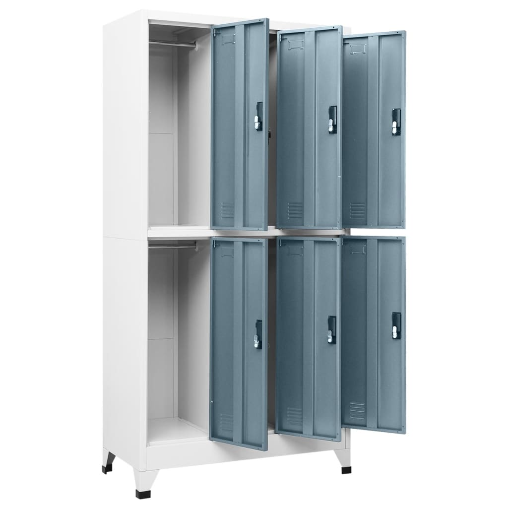 vidaXL Armoire à casiers Gris clair et gris foncé 90x45x180 cm Acier