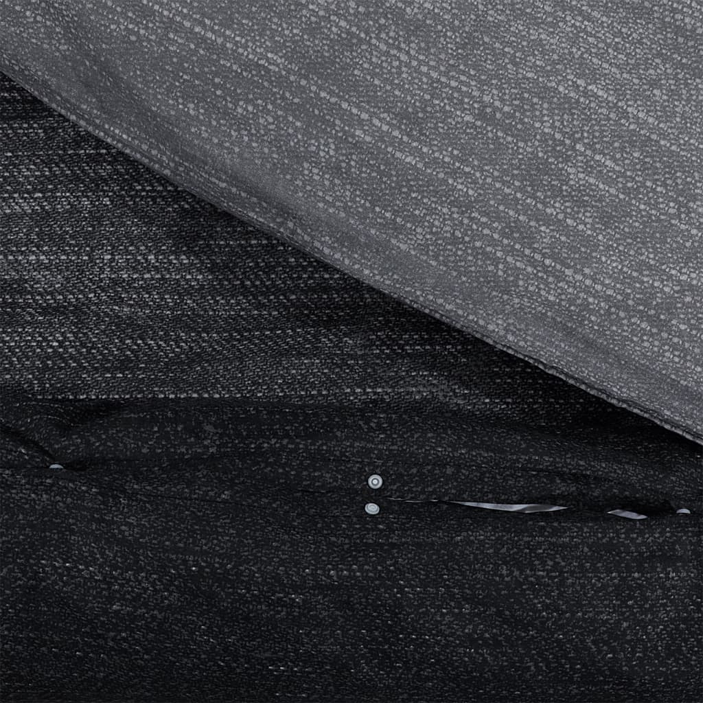vidaXL Ensemble de housse de couette gris foncé 135x200 cm Coton