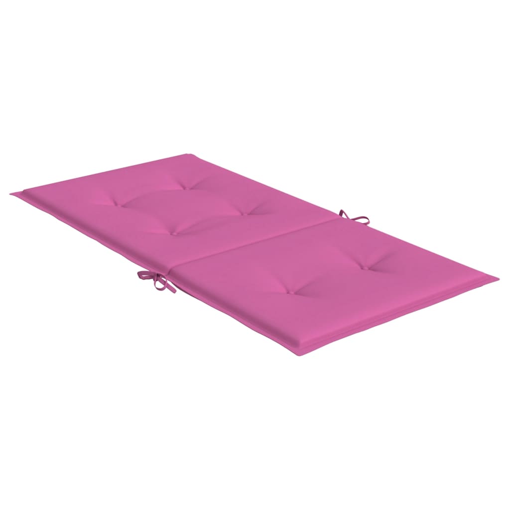 vidaXL Coussins de chaise à dossier bas lot de 6 rose tissu