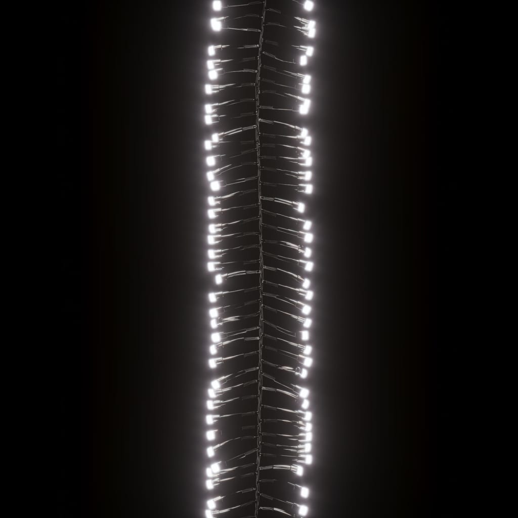 vidaXL Guirlande lumineuse à LED groupées 400LED Blanc froid 7,4 m PVC