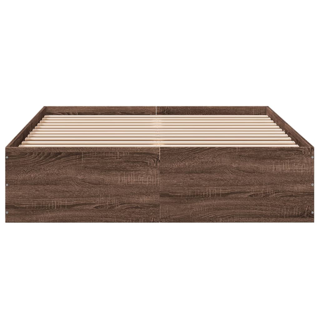 vidaXL Cadre de lit sans matelas chêne marron 120x200 cm