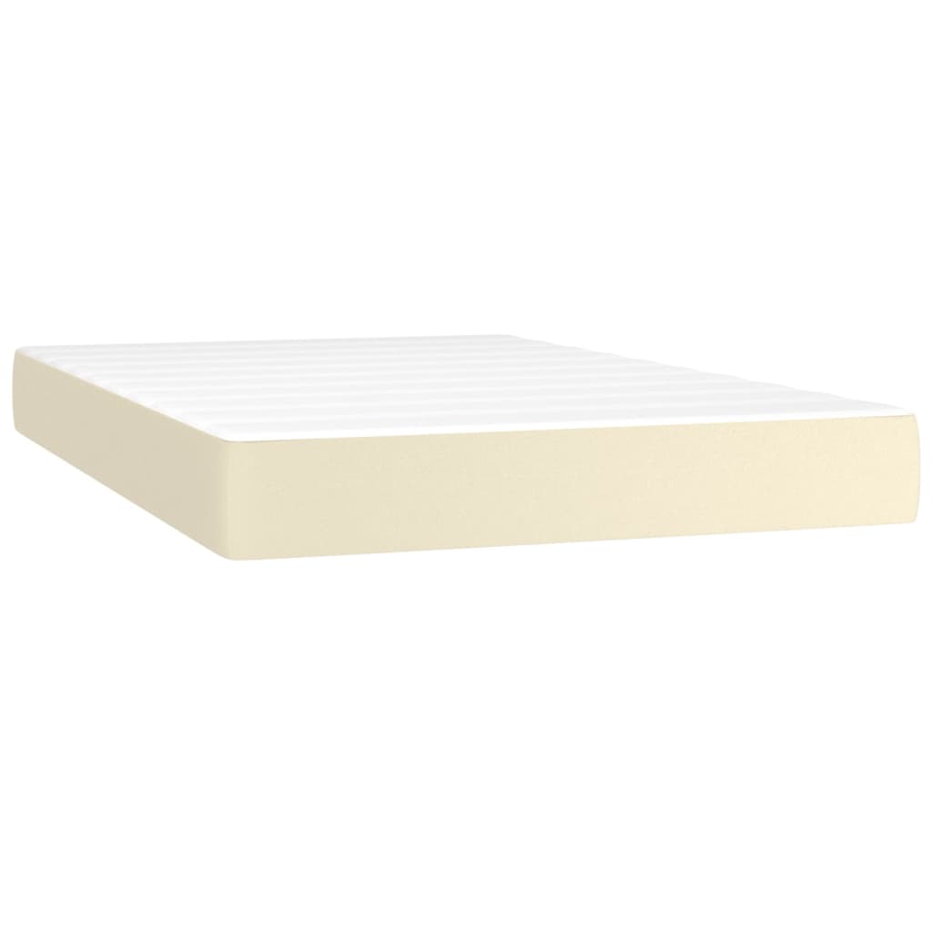 vidaXL Matelas de lit à ressorts ensachés Crème 120x200x20 cm