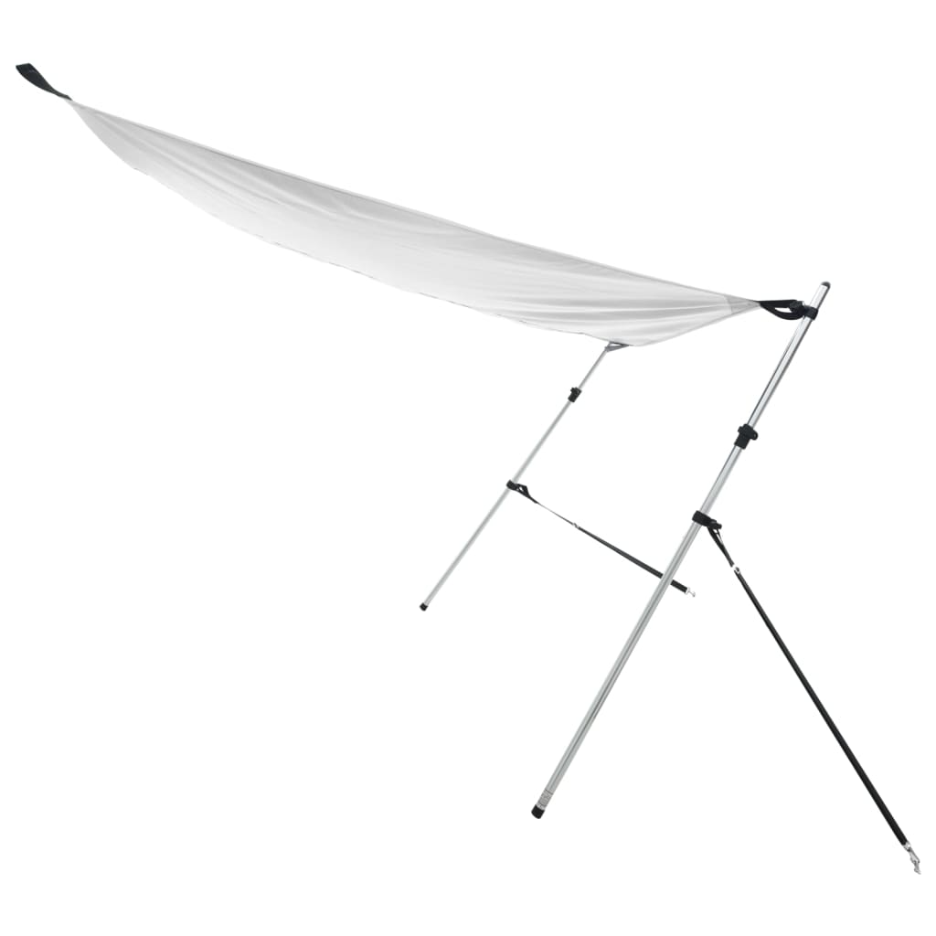 vidaXL Extension d'ombrage T-Top blanc 174x205x(115-194) cm