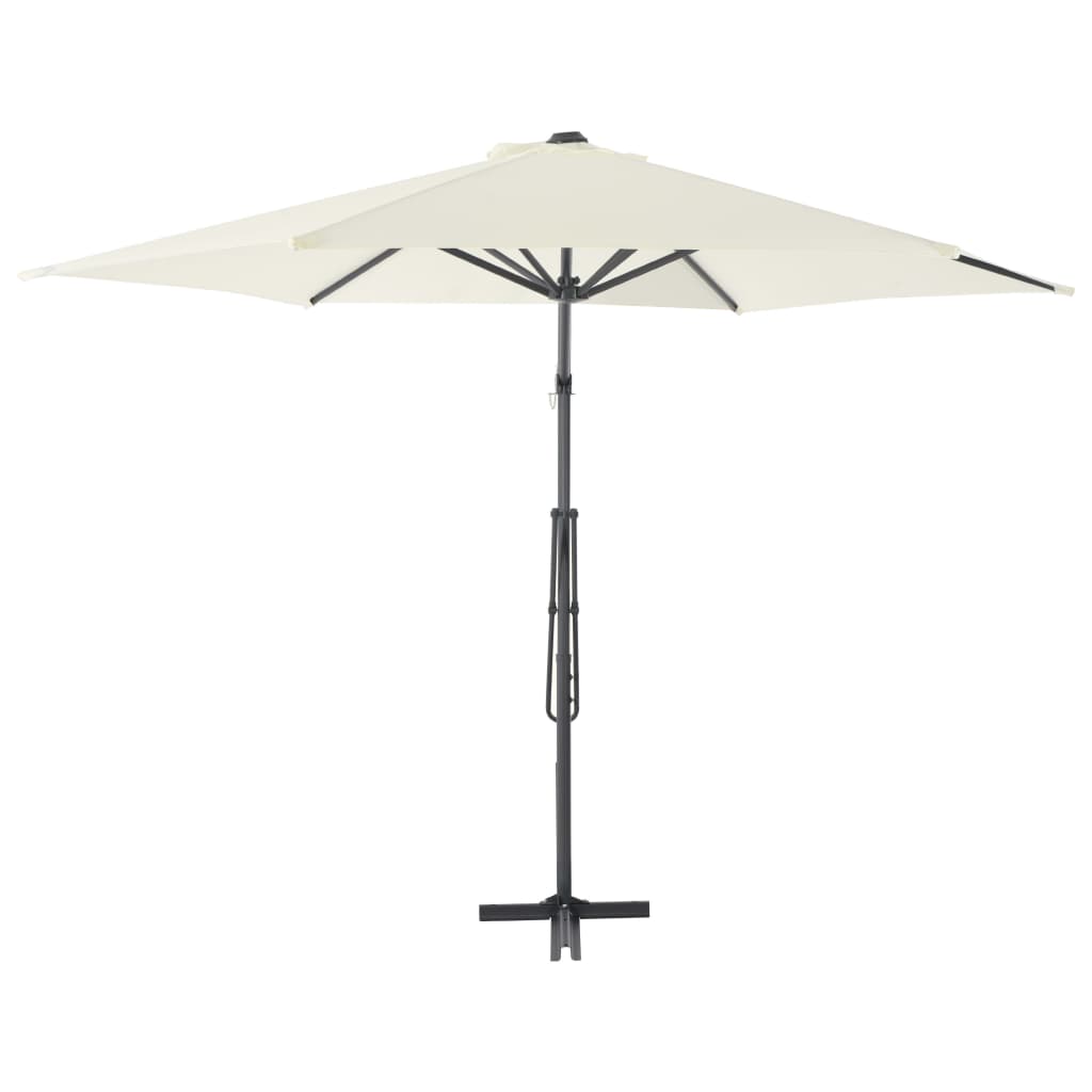 vidaXL Parasol d'extérieur avec poteau en acier 300 cm Sable