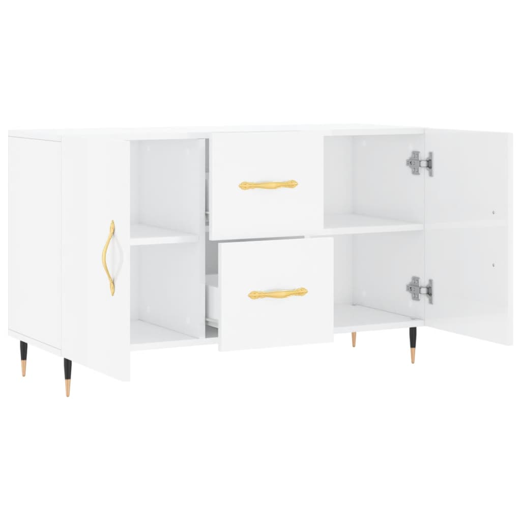 vidaXL Buffet blanc brillant 100x36x60 cm bois d'ingénierie