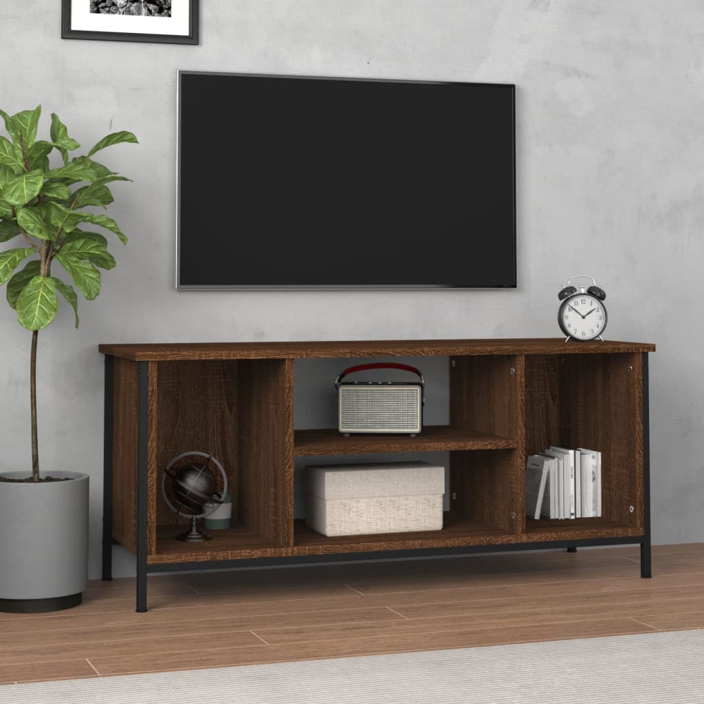 vidaXL Meuble TV chêne marron 102x35x45 cm bois d'ingénierie