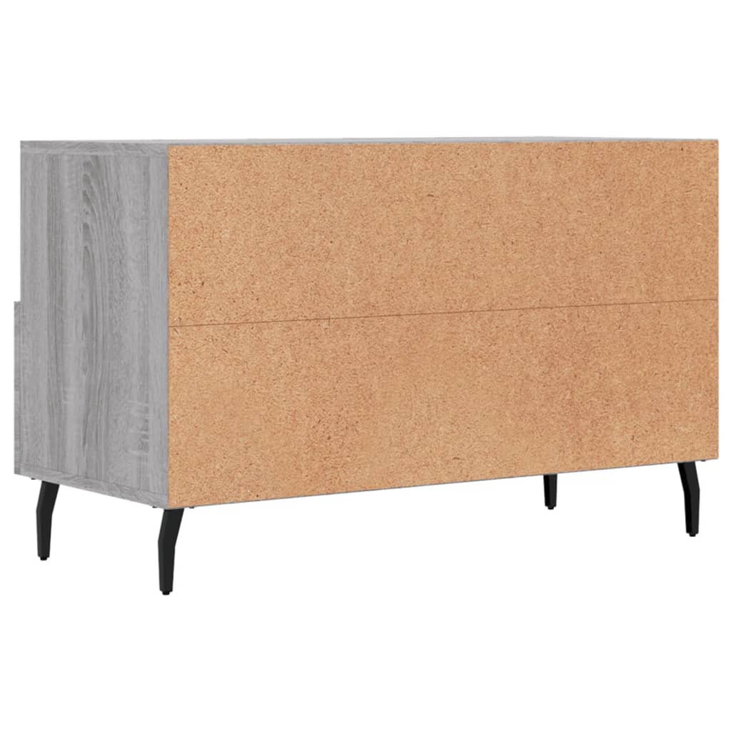 vidaXL Meuble TV Sonoma gris 80x36x50 cm Bois d'ingénierie