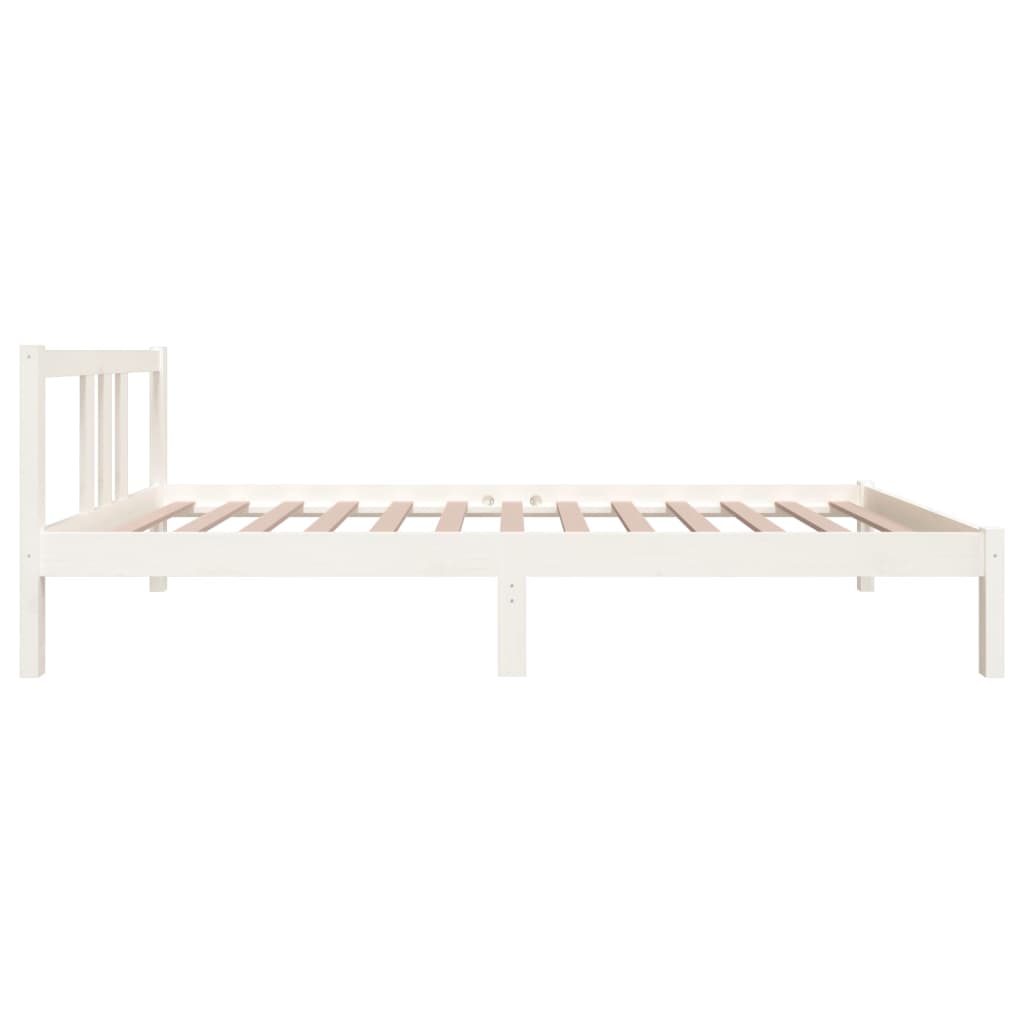 vidaXL Cadre de lit Blanc Bois massif 90x200 cm