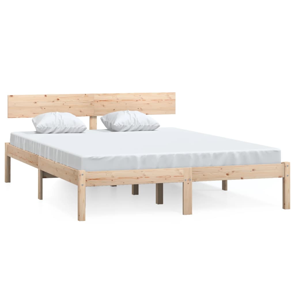 vidaXL Cadre de lit sans matelas bois massif 160x200 cm