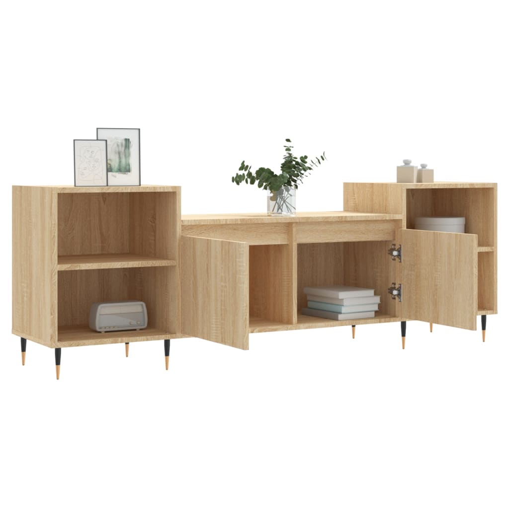 vidaXL Meuble TV Chêne sonoma 160x35x55 cm Bois d'ingénierie