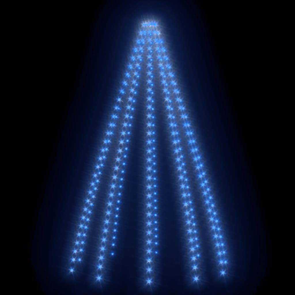 vidaXL Guirlande lumineuse filet d'arbre de Noël 300 LED Bleu 300 cm