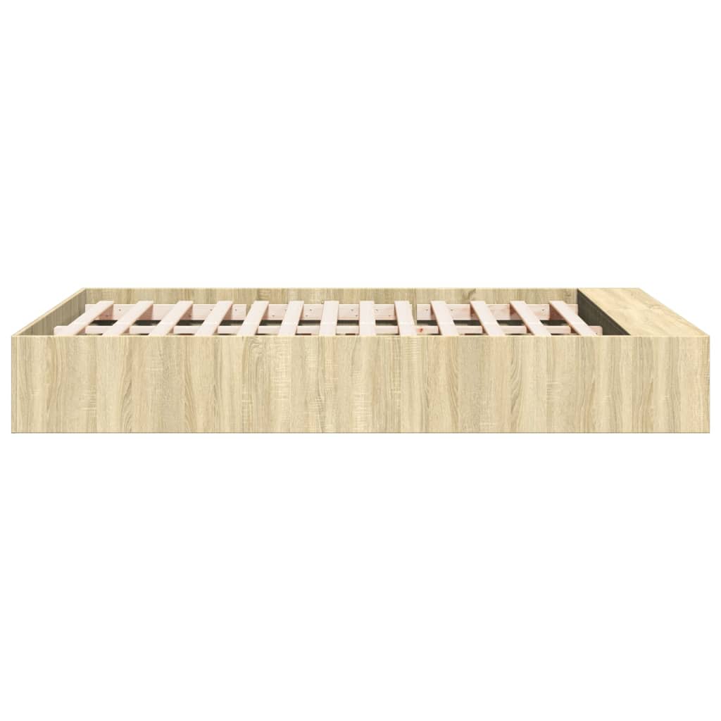 vidaXL Cadre de lit sans matelas chêne sonoma 140x190 cm