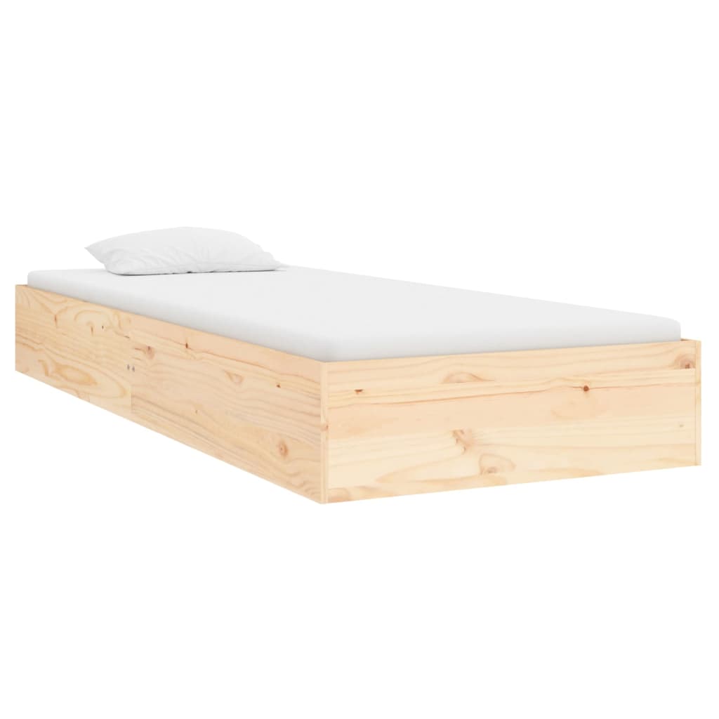 vidaXL Cadre de lit bois massif 90x190 cm simple