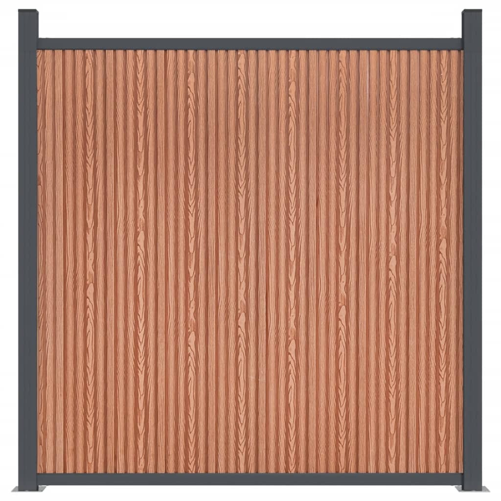 vidaXL Panneau de clôture marron 1218x186 cm WPC