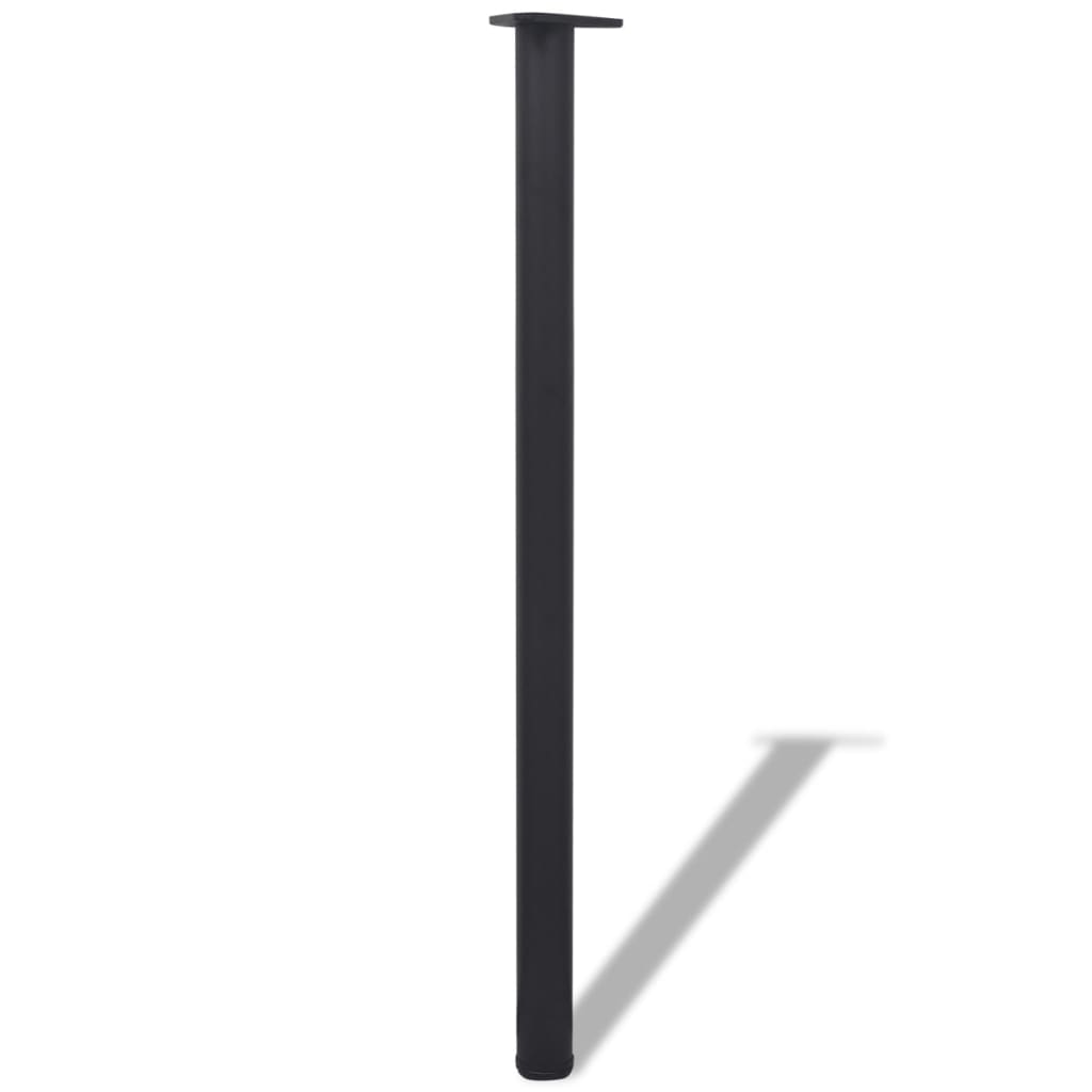 vidaXL 4 pieds de table réglables en hauteur Noir 1100 mm