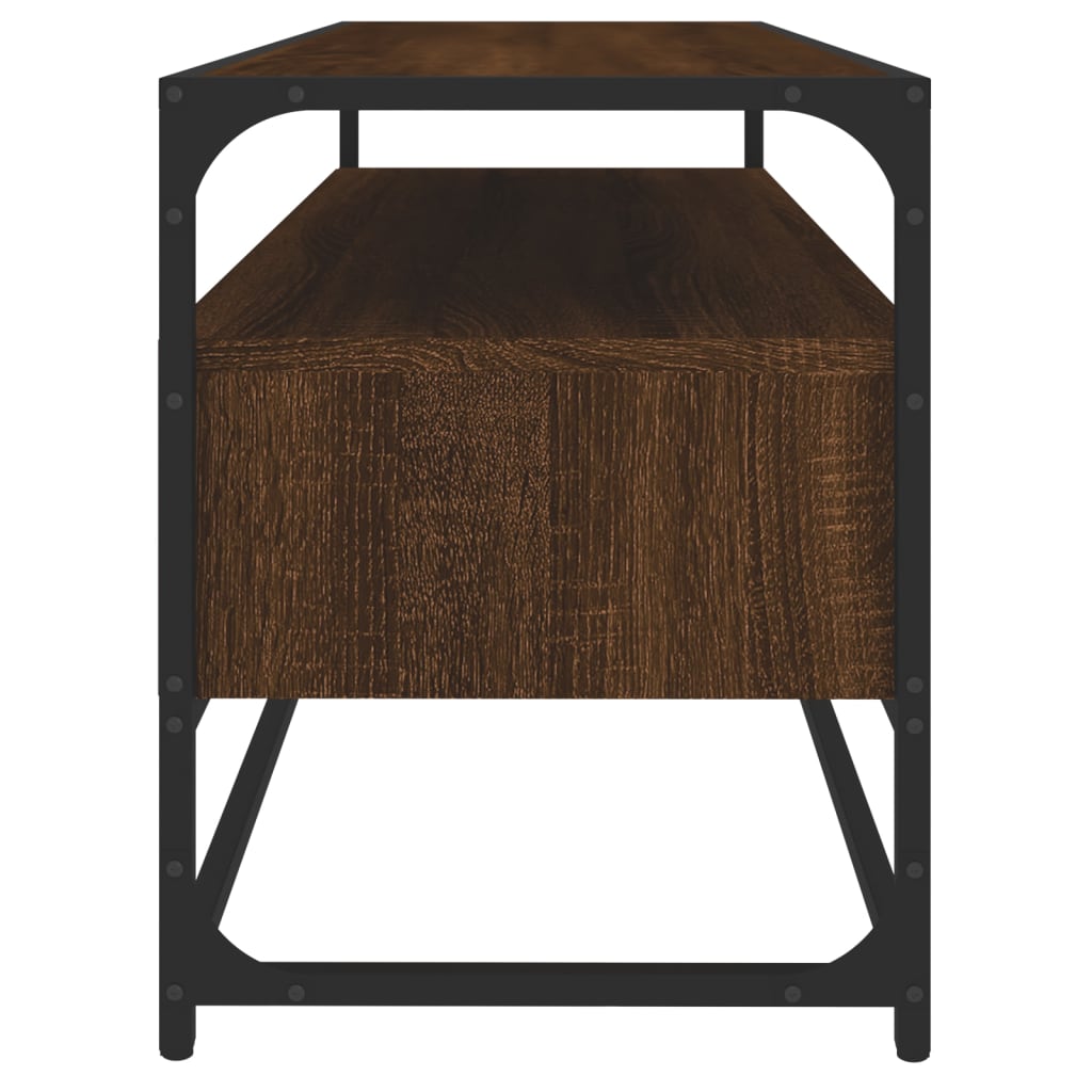 vidaXL Meuble TV chêne marron 100x35x45 cm bois d'ingénierie