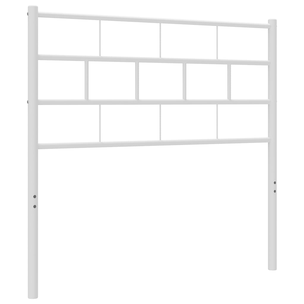 vidaXL Tête de lit métal blanc 100 cm