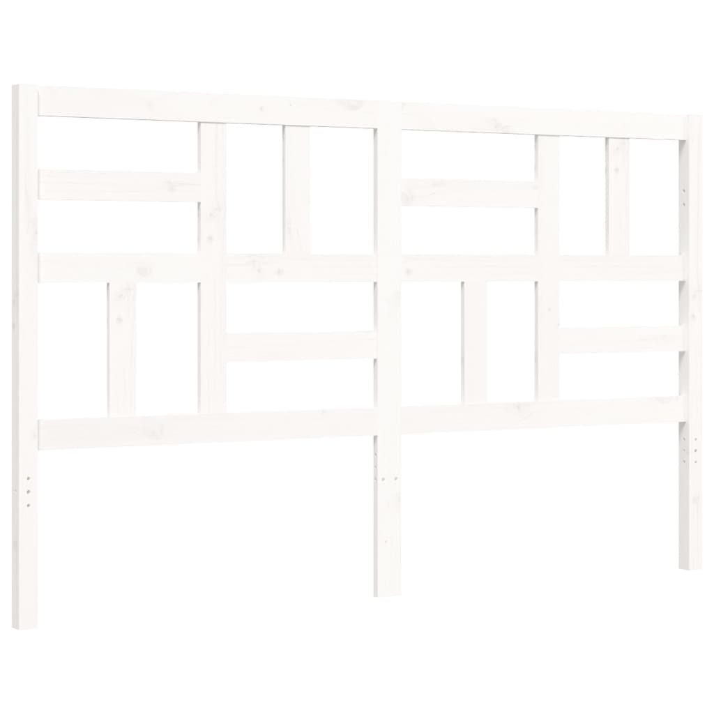 vidaXL Cadre de lit sans matelas blanc bois de pin massif