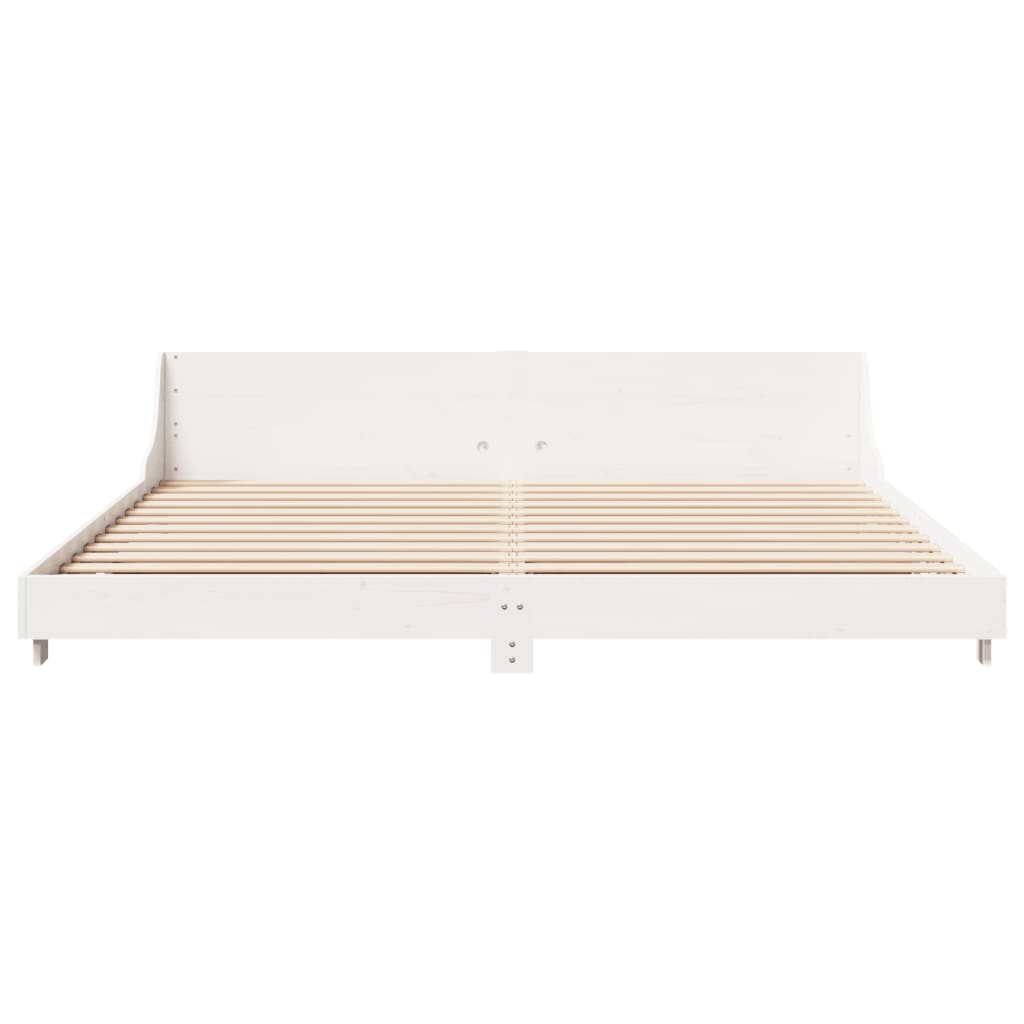 vidaXL Cadre de lit sans matelas blanc 180x200 cm bois massif de pin