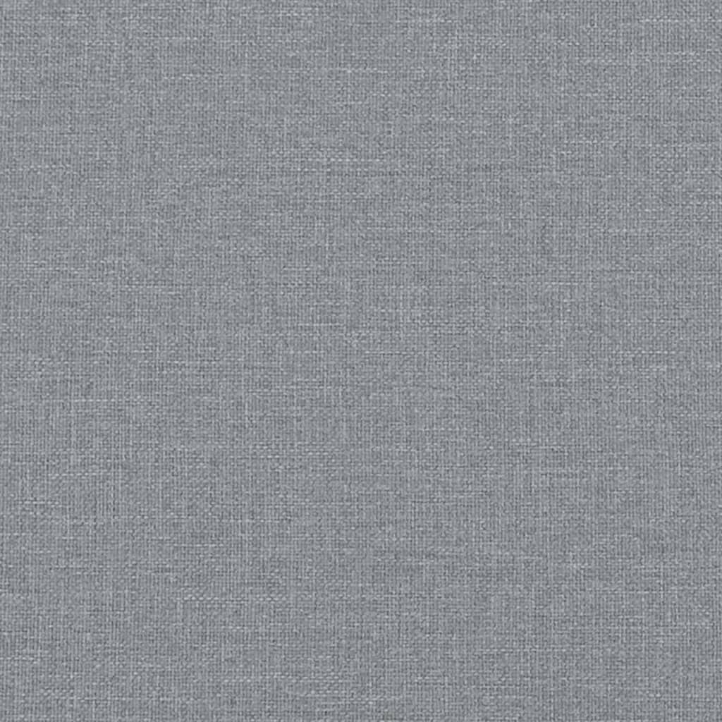 vidaXL Coussin de tête de lit gris clair 80 cm tissu
