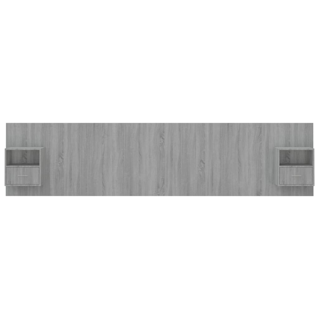 vidaXL Tête de lit avec armoires Sonoma gris Bois d'ingénierie