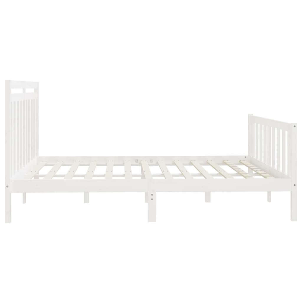 vidaXL Cadre de lit sans matelas blanc bois massif de pin 180x200 cm