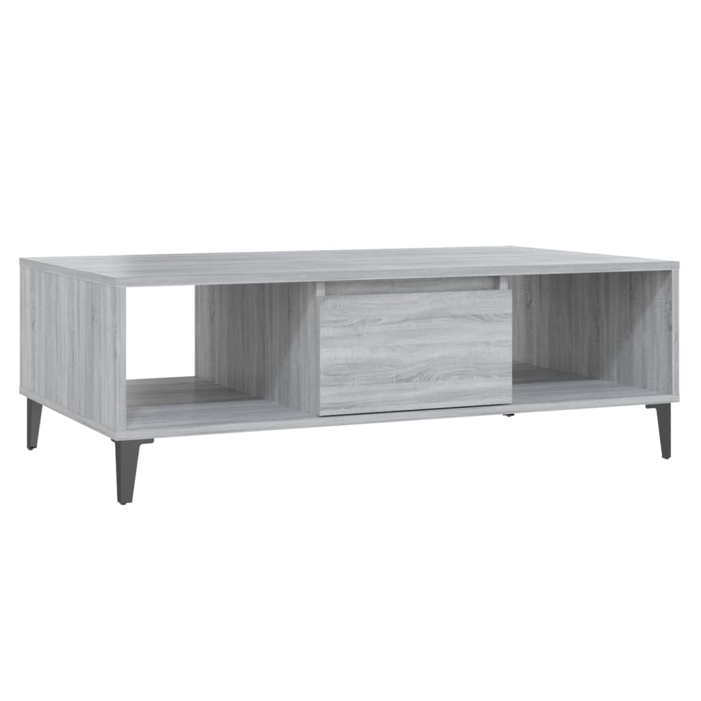 vidaXL Table basse Sonoma gris 103,5x60x35 cm Aggloméré