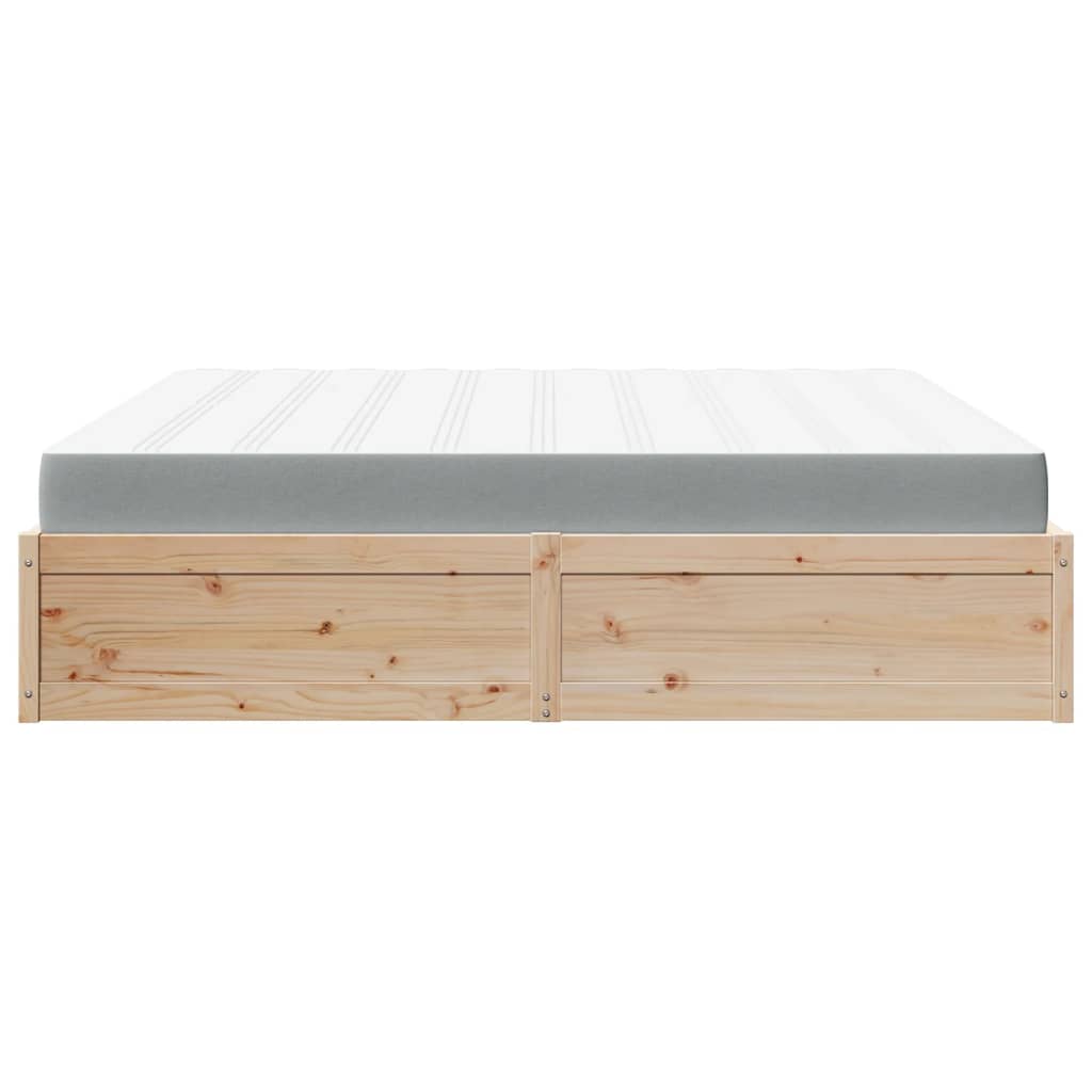 vidaXL Lit avec matelas 200x200 cm bois massif de pin