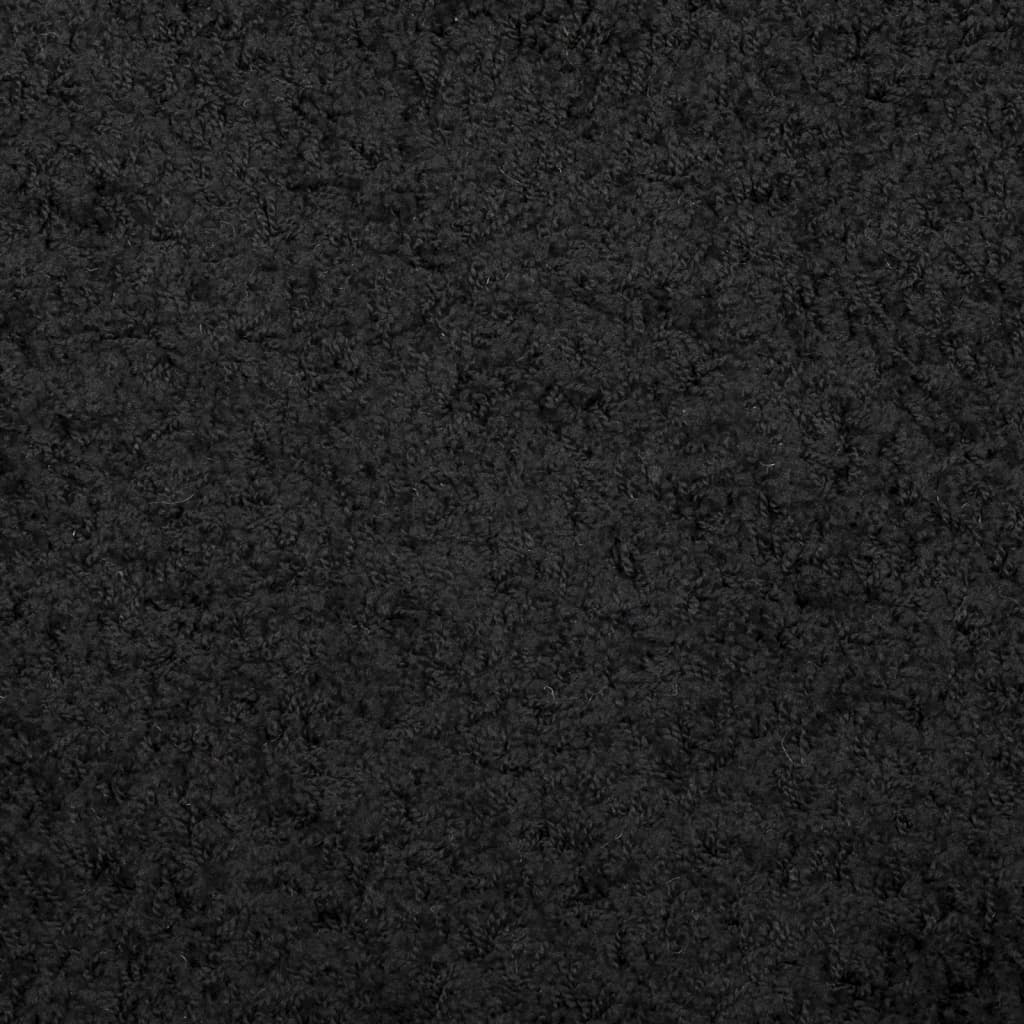 vidaXL Tapis shaggy PAMPLONA poils longs moderne noir Ø 120 cm