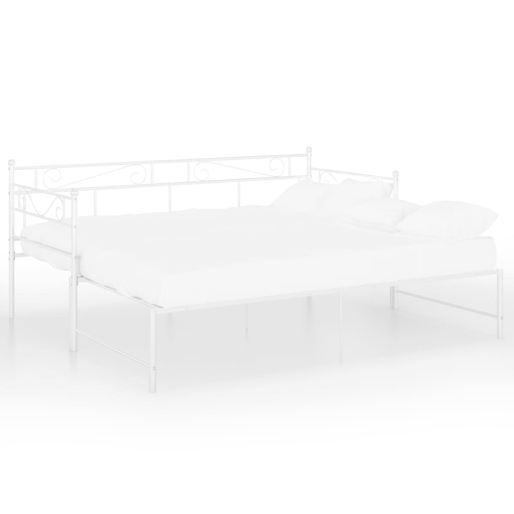 vidaXL Cadre de canapé-lit extensible sans matelas blanc 90x200 cm