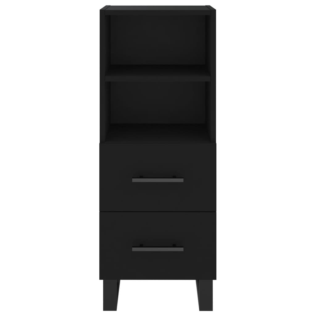 vidaXL Buffet Noir 34,5x34x90 cm Bois d'ingénierie