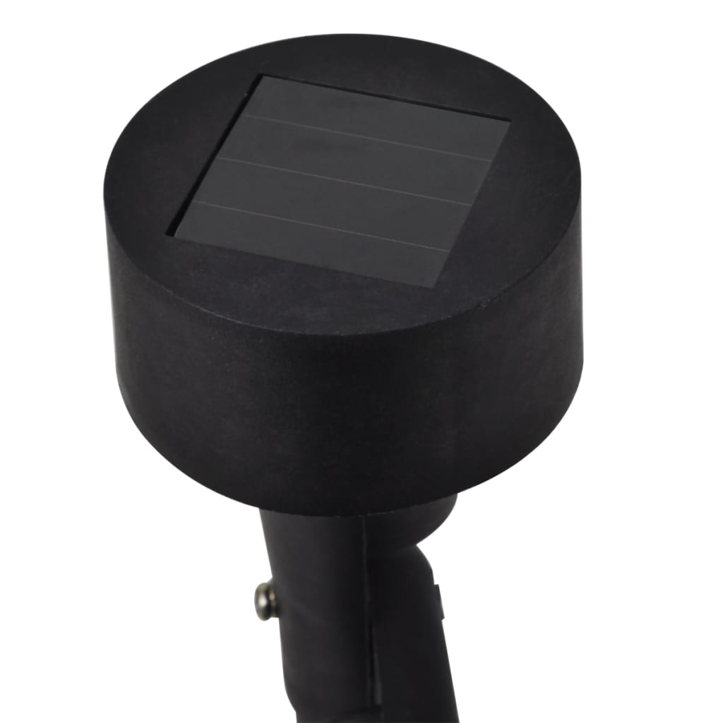 vidaXL Spot LED d'extérieur à énergie solaire noir 12 pcs