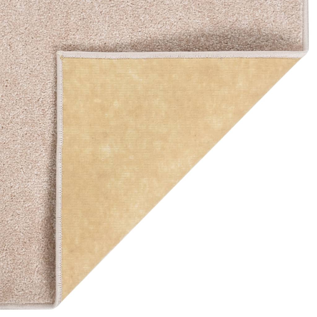 vidaXL Tapis à poils courts 80x150 cm Beige foncé