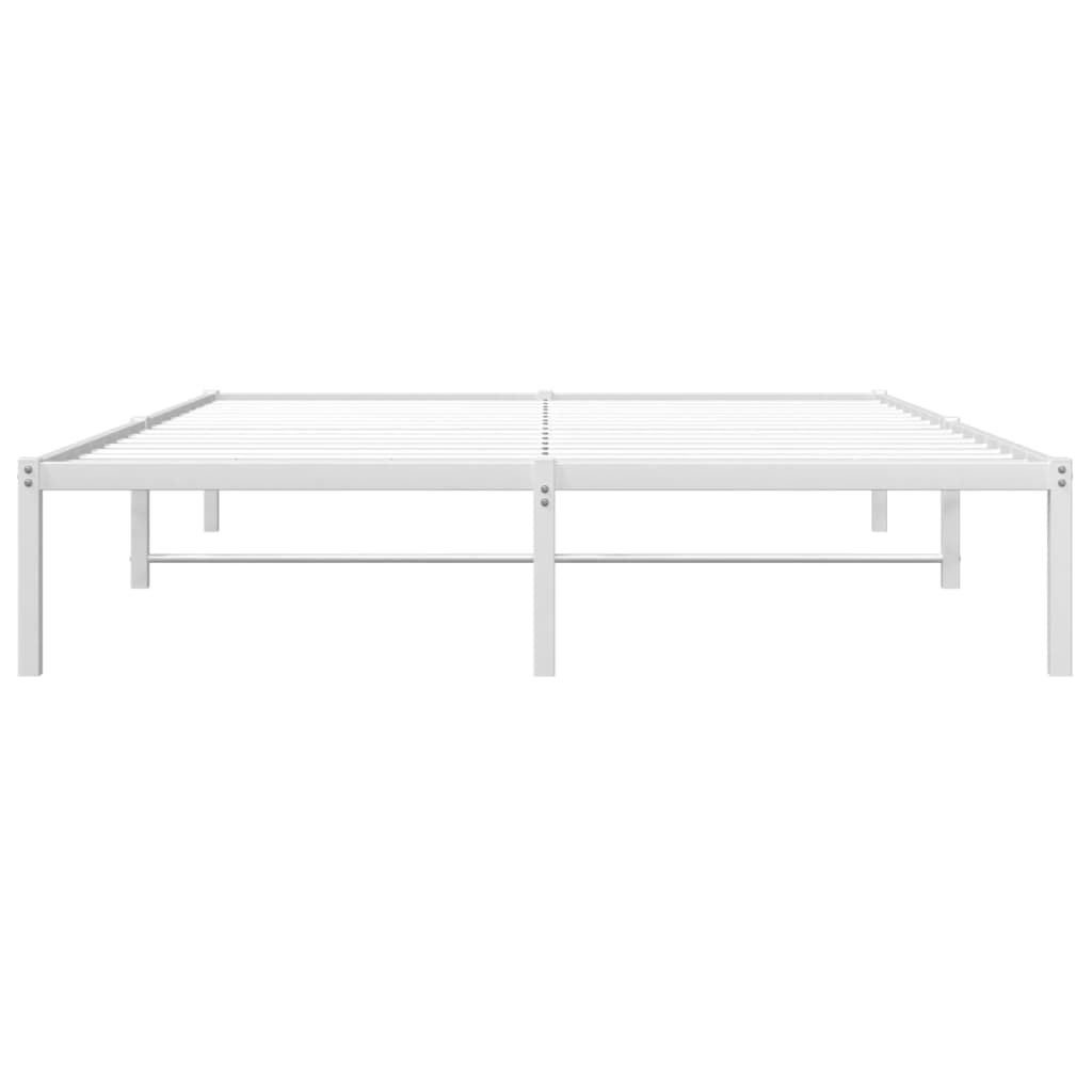 vidaXL Cadre de lit métal sans matelas blanc 150x200 cm