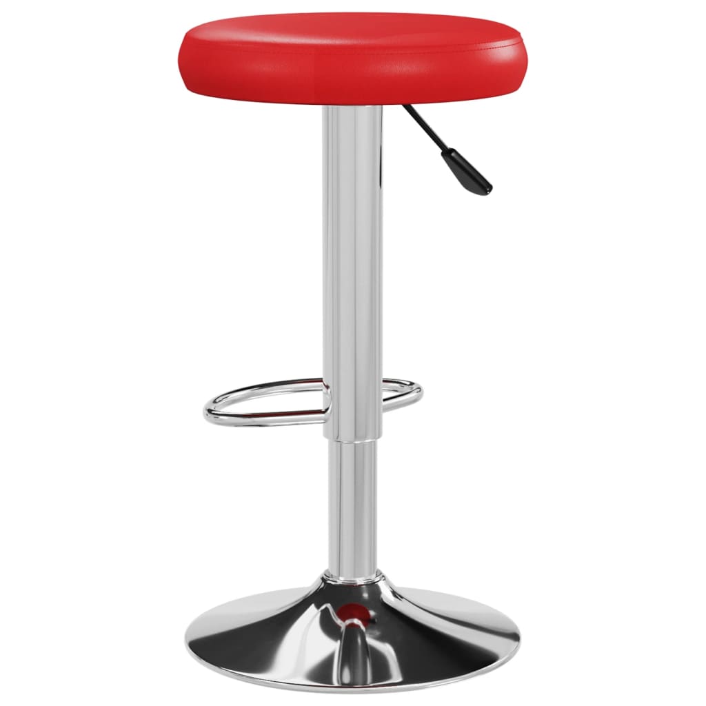 vidaXL Tabourets de bar 2 pcs rouge similicuir