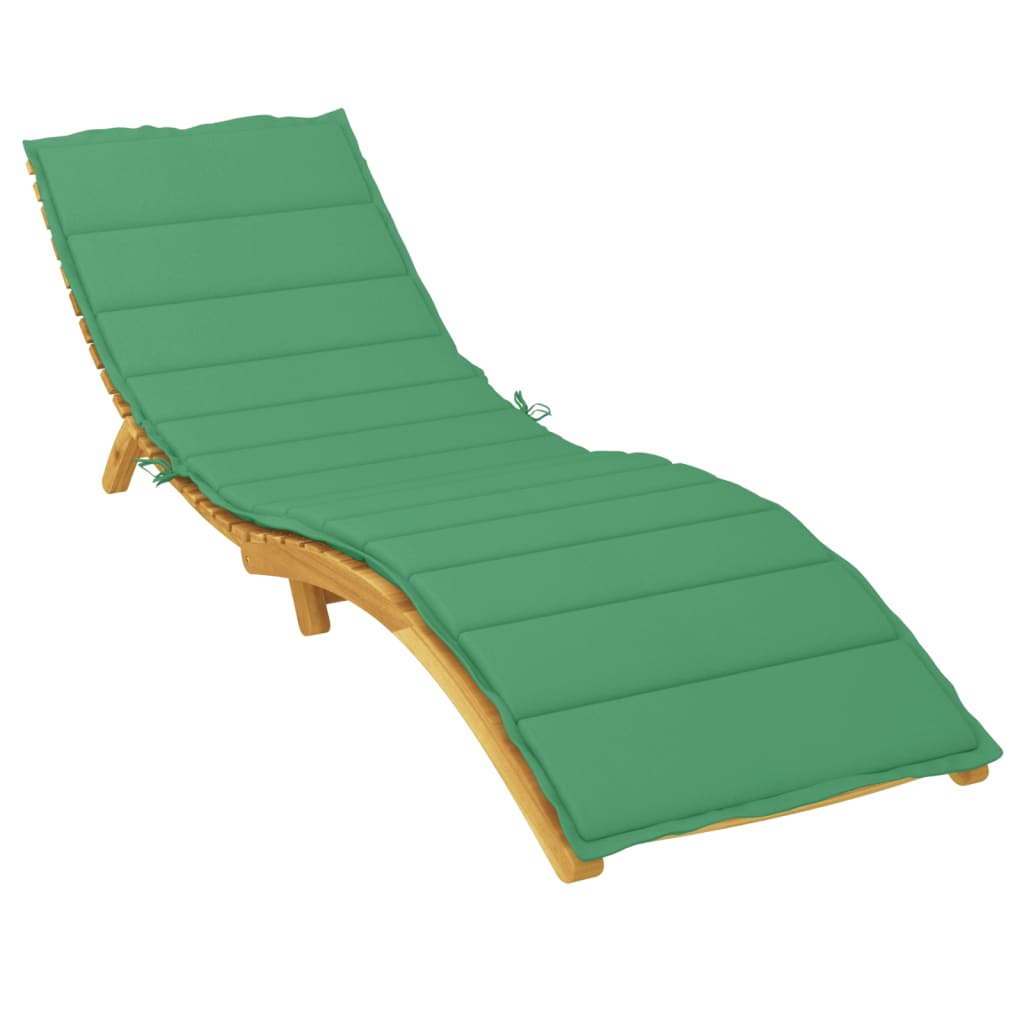 vidaXL Coussin de chaise longue vert 200x70x3 cm tissu oxford