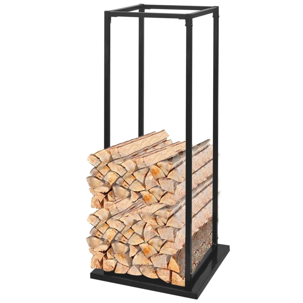 vidaXL Portant de bois de chauffage avec base 113 cm