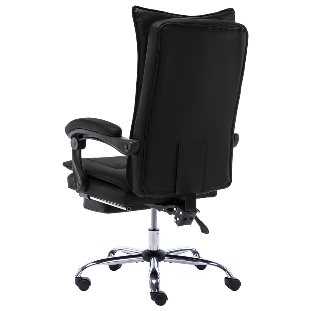 vidaXL Chaise de bureau Noir Similicuir