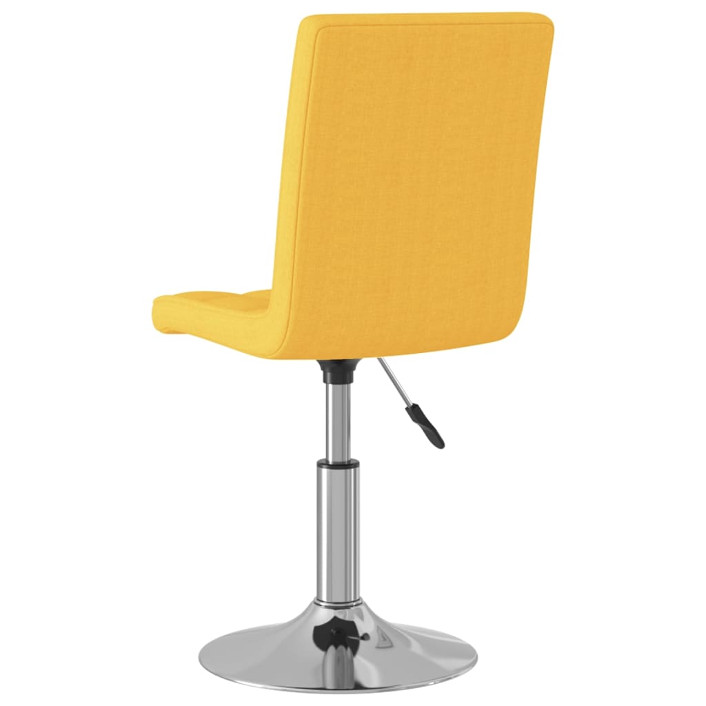 vidaXL Chaise pivotante de salle à manger Jaune moutarde Tissu