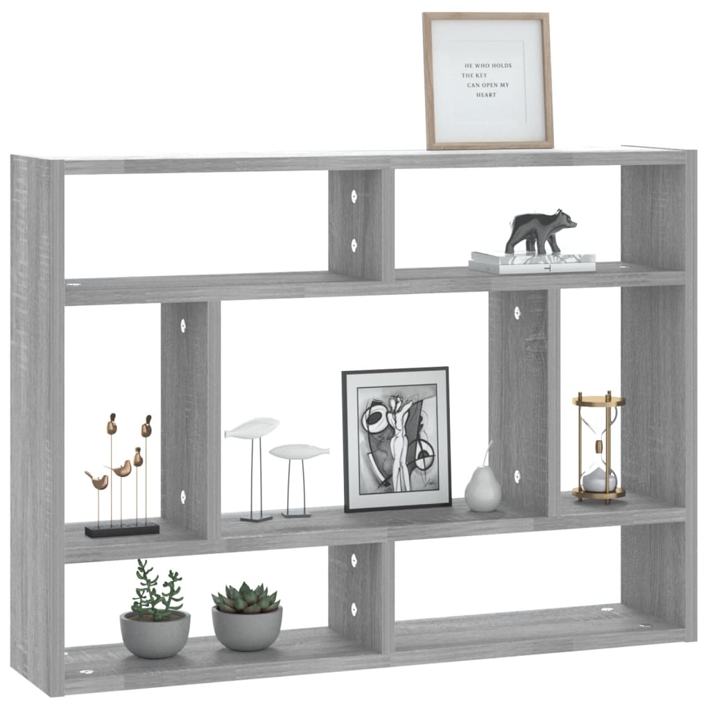 vidaXL Étagère murale Sonoma gris 75x16x55 cm Bois d'ingénierie