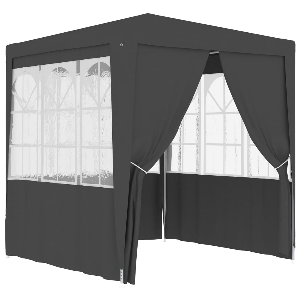 vidaXL Tente de réception avec parois 2,5x2,5 m Anthracite 90 g/m²