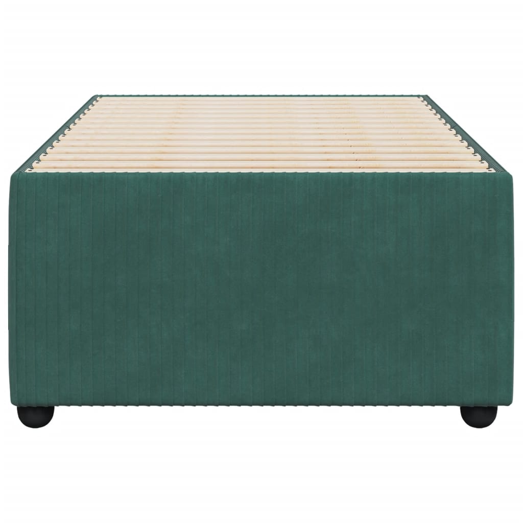 vidaXL Cadre de lit sans matelas vert foncé 80x200 cm velours