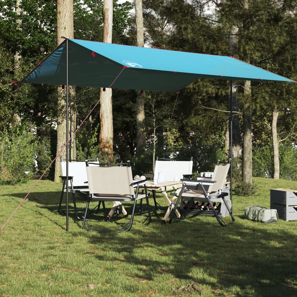 vidaXL Bâche de camping bleu 360x294 cm imperméable