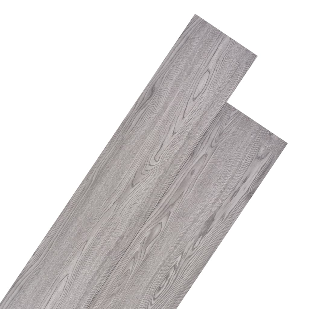 vidaXL Planches de plancher PVC Non auto-adhésif 4,46m² 3mm Gris foncé