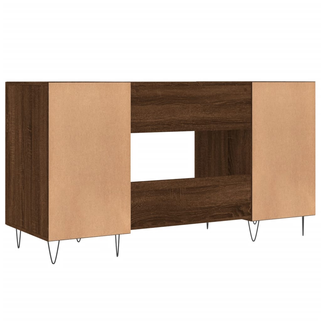 vidaXL Bureau chêne marron 140x50x75 cm bois d'ingénierie