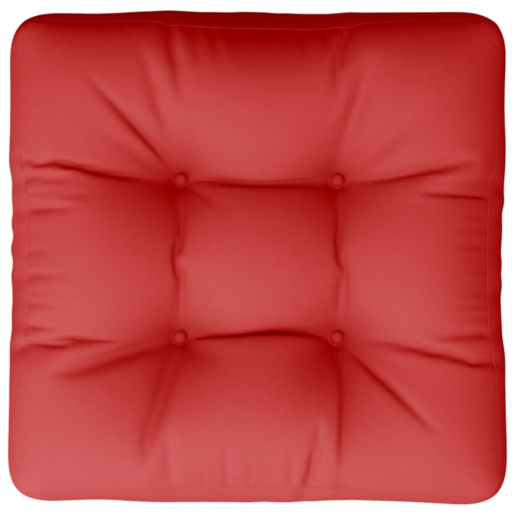 vidaXL Coussin de palette rouge 50x50x12 cm tissu